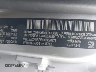 2019 Jeep Renegade Altitude with VIN ZACNJBBB6KPK20878, listed as a IAAI auction lot 41473058 with 40,699 mi miles and . Bid and sale history available at DreamBid. Image 9.