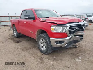 2020 Ram 1500 Big Horn with VIN 1C6SRFBT0LN281594, listed as a IAAI auction lot 42050933 with 146,028 mi miles. Bid and sale history available at carsss.com. Image 1.