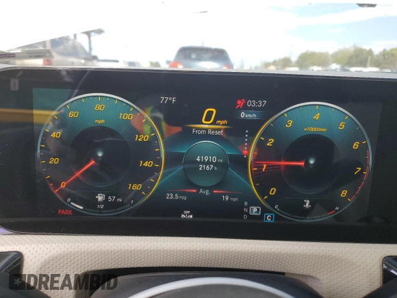 2021 Mercedes-Benz CLA 250 with VIN W1K5J4HB8MN170007, listed as a Copart auction lot 57405655 with 41,910 mi miles and Salvage title. Bid and sale history available at DreamBid. Image 9.