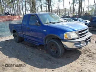 1997 Ford F-150 XL with VIN 1FTDX18W4VNB57679, listed as a IAAI auction lot 41918107 with 132,960 mi miles. Bid and sale history available at carsss.com. Image 1.