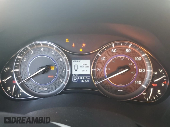 2013 Infiniti QX56 with VIN JN8AZ2NE5D9060498, listed as a Copart auction lot 79746904 with 134,387 mi miles and Salvage Title. Bid and sale history available at carsss.com. Image 9.