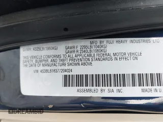 2007 Subaru Legacy Special z VIN 4S3BL616377204024, wystawiony jako IAAI lot #41909768 z przebiegiem 154 676 mil mil oraz . Historia ofert i sprzedaży dostępna na DreamBid. Obrazek 9.