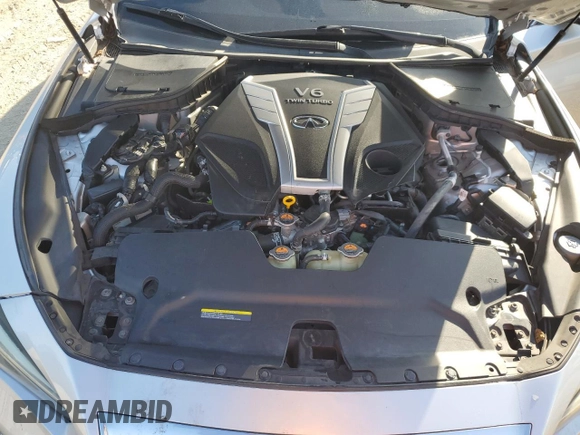 2017 Infiniti Q50 Red Sport 400 with VIN JN1FV7AP8HM850207, listed as a Copart auction lot 54381875 with 67,271 mi miles and Salvage Title. Bid and sale history available at carsss.com. Image 11.