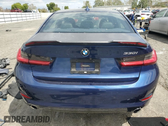 2020 BMW 3 Series 330i with VIN WBA5R1C08LFH41897, listed as a Copart auction lot 50094785 with 55,930 mi miles and Salvage Title. Bid and sale history available at carsss.com. Image 6.