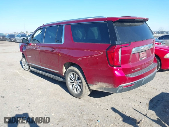 2021 GMC Yukon XL SLT with VIN 1GKS2GKD6MR144038, listed as a IAAI auction lot 41104213 with 98,318 mi miles. Bid and sale history available at carsss.com. Image 3.