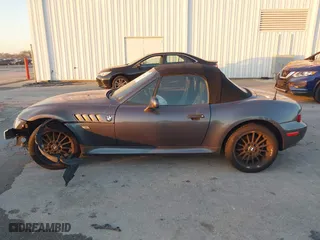 2001 BMW Z3 3.0i with VIN WBACN53491LL47379, listed as a IAAI auction lot 40872263 with 1 mi miles. Bid and sale history available at carsss.com. Image 14.