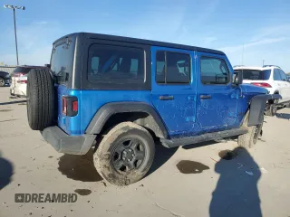 2022 Jeep Wrangler Unlimited Sport with VIN 1C4HJXDN8NW173946, listed as a Copart auction lot 89025355 with Not Provided miles and Salvage Title. Bid and sale history available at DreamBid. Image 3.