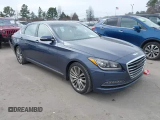 2015 Hyundai Genesis 5.0L with VIN KMHGN4JF7FU085068, listed as a IAAI auction lot 41679660 with 66,540 mi miles. Bid and sale history available at carsss.com. Image 1.