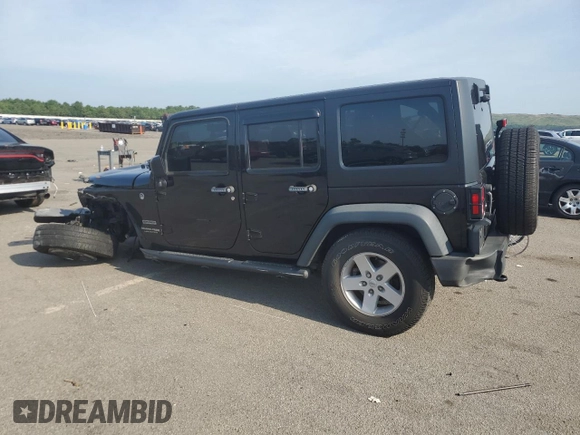 2018 Jeep Wrangler JK Unlimited Sport S with VIN 1C4BJWDG0JL811667, listed as a Copart auction lot 63179784 with 81,860 mi miles and Salvage Title. Bid and sale history available at carsss.com. Image 2.