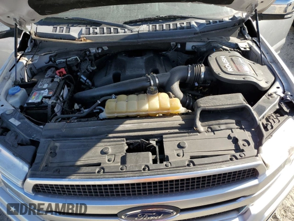2019 Ford F-150 XL with VIN 1FTEW1E45KFB43127, listed as a Copart auction lot 50134345 with 194,396 mi miles and Salvage Title. Bid and sale history available at DreamBid. Image 11.