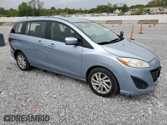 2012 Mazda 5 Sport with VIN JM1CW2BL0C0119766, listed as a Copart auction lot 56065995 with 175,004 mi miles and Salvage Title. Bid and sale history available at DreamBid. Image 4.