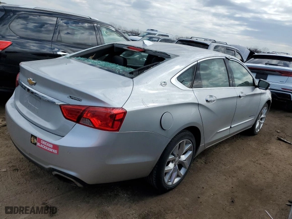 2018 Chevrolet Impala Premier with VIN 2G1125S32J9117050, listed as a Copart auction lot 50126785 with 114,335 mi miles and Salvage Title. Bid and sale history available at carsss.com. Image 3.