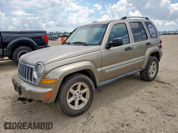 2005 Jeep Liberty Limited with VIN 1J8GL58K35W724478, listed as a Copart auction lot 61165405 with 202,099 mi miles and Salvage title. Bid and sale history available at DreamBid. Image 1.
