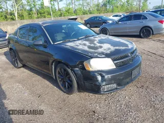 2014 Dodge Avenger SE with VIN 1C3CDZAB8EN233208, listed as a IAAI auction lot 41927650 with 112,880 mi miles. Bid and sale history available at carsss.com. Image 1.