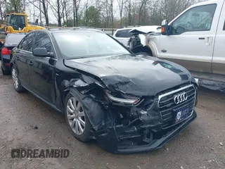 2015 Audi A4 Premium with VIN WAUBFAFL4FA058837, listed as a IAAI auction lot 41907805 with 135,804 mi miles. Bid and sale history available at carsss.com. Image 1.