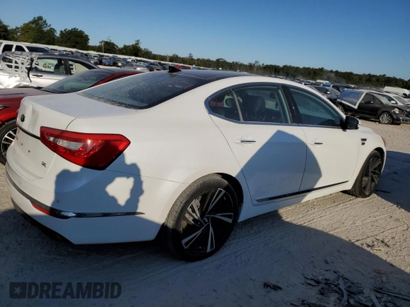 2016 Kia Cadenza Premium with VIN KNALN4D7XG5214453, listed as a Copart auction lot 76491514 with 156,231 mi miles and Clean Title. Bid and sale history available at carsss.com. Image 3.