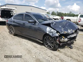 2020 BMW 3 Series 330i xDrive with VIN WBA5R7C08LFJ10597, listed as a Copart auction lot 53840925 with Not Provided miles and Salvage Title. Bid and sale history available at carsss.com. Image 4.