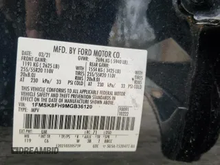 2021 Ford Explorer Limited with VIN 1FMSK8FH9MGB36120, listed as a Copart auction lot 48853855 with 91,465 mi miles and Salvage Title. Bid and sale history available at carsss.com. Image 15.