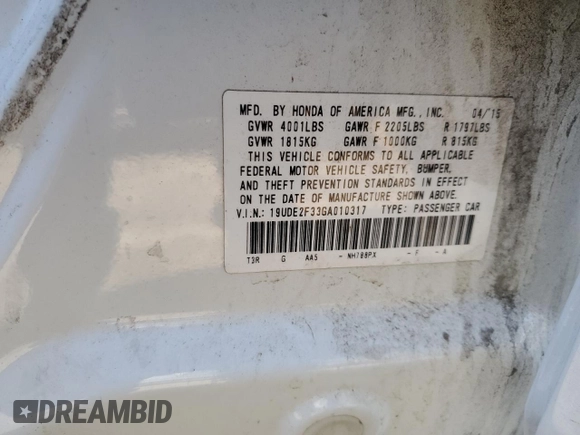 2016 Acura ILX with VIN 19UDE2F33GA010317, listed as a Copart auction lot 47326375 with 103,142 mi miles and Non Repairable. Bid and sale history available at carsss.com. Image 14.