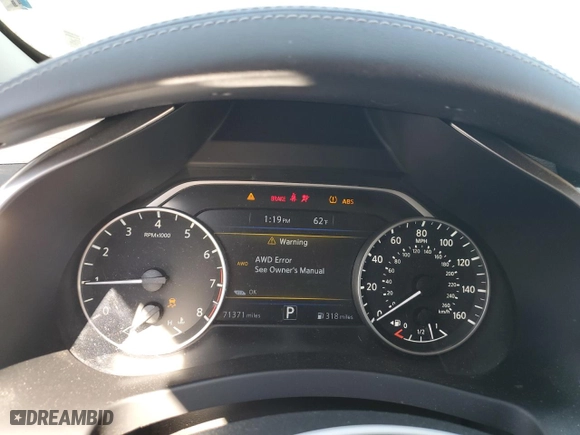 2017 Nissan Murano S with VIN 5N1AZ2MH2HN166245, listed as a Copart auction lot 47390505 with 71,371 mi miles and Salvage Title. Bid and sale history available at carsss.com. Image 9.