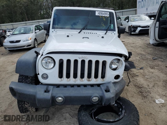 2018 Jeep Wrangler Unlimited Sport S with VIN 1C4BJWDGXJL849522, listed as a Copart auction lot 48964995 with 104,910 mi miles and Salvage title. Bid and sale history available at DreamBid. Image 5.