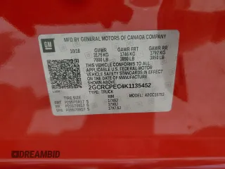 2019 Chevrolet Silverado 1500 LT with VIN 2GCRCPEC4K1135452, listed as a Copart auction lot 55543834 with 68,847 mi miles and Non Repairable. Bid and sale history available at DreamBid. Image 14.