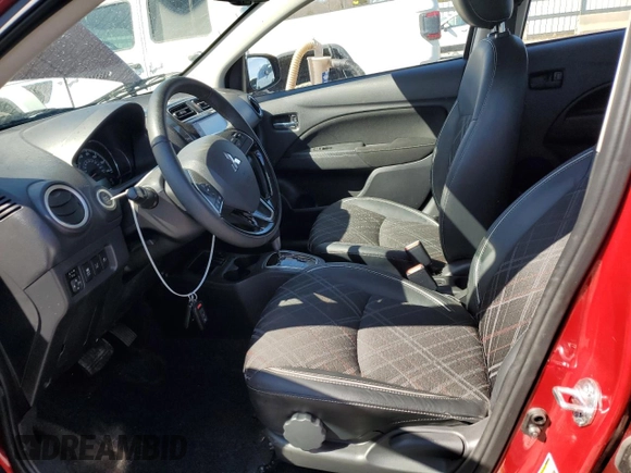 2024 Mitsubishi Mirage Black Edition with VIN ML32AWHJ5RH006741, listed as a Copart auction lot 46078985 with 9,162 mi miles and Salvage title. Bid and sale history available at DreamBid. Image 7.