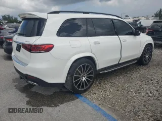 2022 Mercedes-Benz GLS 450 with VIN 4JGFF5KE4NA808217, listed as a Copart auction lot 62867924 with 18,722 mi miles and Salvage Title. Bid and sale history available at DreamBid. Image 3.
