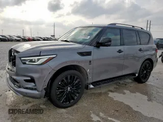 2019 Infiniti QX80 Luxe z VIN JN8AZ2NF9K9683290, wystawiony jako Copart lot #57518955 z przebiegiem 69 870 mil mil oraz Szkoda całkowita • Salvage title. Historia ofert i sprzedaży dostępna na DreamBid. Obrazek 1.