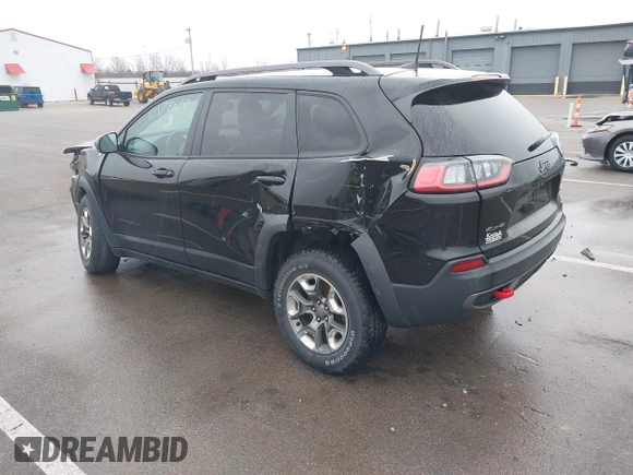2019 Jeep Cherokee Trailhawk Elite with VIN 1C4PJMBX6KD418409, listed as a IAAI auction lot 41178690 with 80,755 mi miles. Bid and sale history available at carsss.com. Image 3.