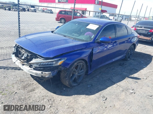 2019 Honda Accord Sedan Sport 1.5T with VIN 1HGCV1F35KA123698, listed as a IAAI auction lot 41825649 with 122,695 mi miles. Bid and sale history available at carsss.com. Image 2.