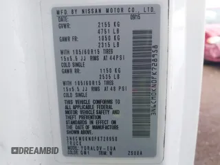 2015 Nissan NV200 SV with VIN 3N6CM0KN0FK728958, listed as a IAAI auction lot 41938350 with 192,240 mi miles. Bid and sale history available at carsss.com. Image 9.