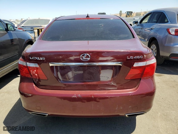 2008 Lexus LS 460 with VIN JTHBL46F385080894, listed as a Copart auction lot 68135654 with 99,664 mi miles and Salvage Title. Bid and sale history available at carsss.com. Image 6.
