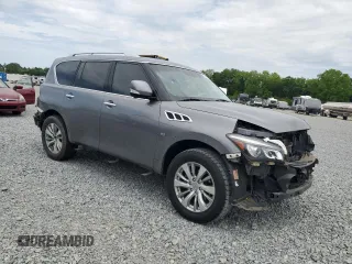 2016 Infiniti QX80 z VIN JN8AZ2NE3G9121495, wystawiony jako Copart lot #55489125 z przebiegiem 114 032 mil mil oraz Szkoda całkowita • Salvage title. Historia ofert i sprzedaży dostępna na DreamBid. Obrazek 4.