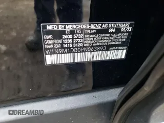 2023 Mercedes-Benz EQB 350 z VIN W1N9M1DB0PN063893, wystawiony jako Copart lot #54355724 z przebiegiem 1 062 mil mil oraz Szkoda całkowita • Salvage title. Historia ofert i sprzedaży dostępna na DreamBid. Obrazek 13.