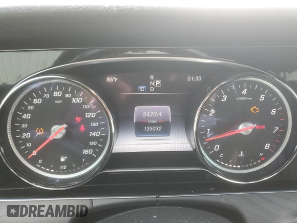 2017 Mercedes-Benz E 300 Luxury with VIN WDDZF4JB7HA017306, listed as a Copart auction lot 53913775 with 135,032 mi miles and Salvage Title. Bid and sale history available at DreamBid. Image 9.