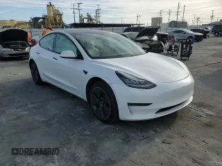 2021 Tesla Model 3 Standard Range Plus with VIN 5YJ3E1EA0MF858839, listed as a Copart auction lot 43784445 with 109,772 mi miles and Salvage Title. Bid and sale history available at DreamBid. Image 10.