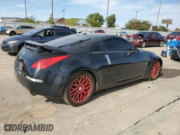 2007 Nissan 350Z with VIN JN1BZ34D97M504887, listed as a Copart auction lot 77140104 with 115,128 mi miles and Salvage Title. Bid and sale history available at DreamBid. Image 3.