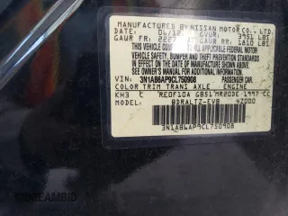 2012 Nissan Sentra S with VIN 3N1AB6AP9CL750908, listed as a Copart auction lot 59382105 with 151,622 mi miles and Salvage title. Bid and sale history available at DreamBid. Image 12.