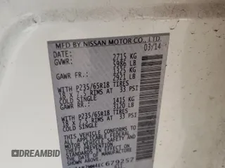 2014 Nissan Pathfinder S z VIN 5N1AR2MM4EC679257, wystawiony jako Copart lot #50843915 z przebiegiem 157 435 mil mil oraz Czysty tytuł • Clean title. Historia ofert i sprzedaży dostępna na DreamBid. Obrazek 13.