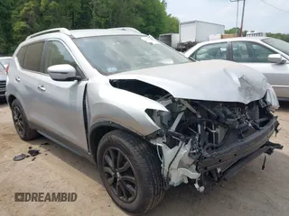 2019 Nissan Rogue SV with VIN KNMAT2MT5KP518269, listed as a IAAI auction lot 42405674 with 106,497 mi miles and . Bid and sale history available at DreamBid. Image 1.