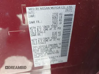 2022 Infiniti QX60 Luxe z VIN 5N1DL1FR9NC330743, wystawiony jako IAAI lot #42456589 z przebiegiem 17 780 mil mil oraz . Historia ofert i sprzedaży dostępna na DreamBid. Obrazek 9.