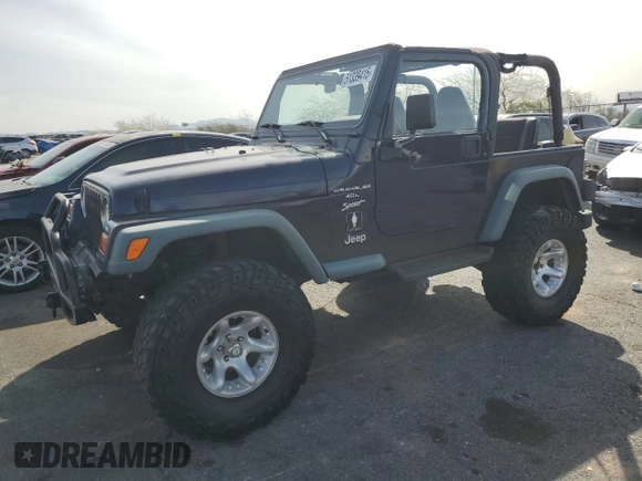 1999 Jeep Wrangler Sport with VIN 1J4FY19S0XP467587, listed as a Copart auction lot 51339415 with 168,142 mi miles and Clean Title. Bid and sale history available at carsss.com. Image 1.