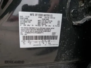 2023 Ford Explorer Limited z VIN 1FMSK7FH1PGB50771, wystawiony jako Copart lot #43957045 z przebiegiem 20 572 mil mil oraz Szkoda całkowita • Salvage title. Historia ofert i sprzedaży dostępna na DreamBid. Obrazek 14.