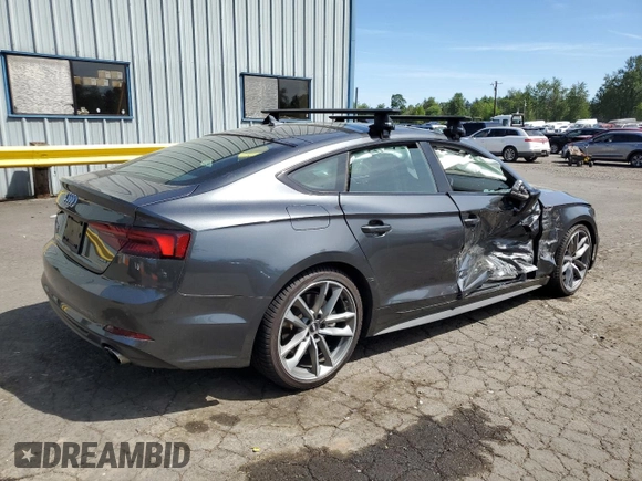 2019 Audi A5 Sportback Premium Plus с VIN WAUENCF57KA034264, выставлен на аукционе Copart как лот 55860055 с пробегом 24 803 миль миль и Списание • Salvage title. История ставок и продаж доступна на DreamBid. Изображение 3.