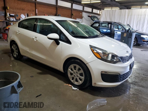 2016 Kia Rio LX with VIN KNADM4A34G6000917, listed as a Copart auction lot 54165495 with 113,272 mi miles and Salvage Title. Bid and sale history available at carsss.com. Image 4.
