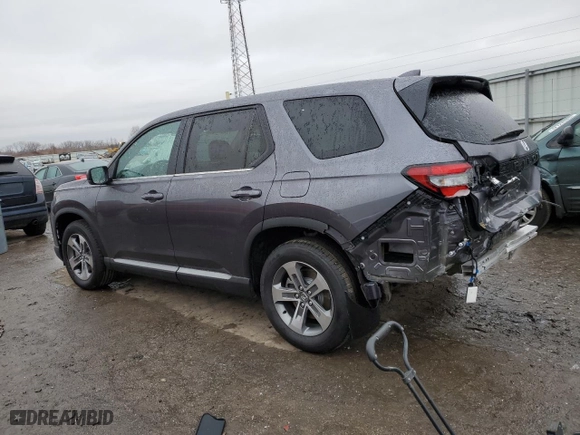 2025 Honda Pilot EX-L with VIN 5FNYG1H44SB040047, listed as a Copart auction lot 43359925 with 4,896 mi miles and Salvage Title. Bid and sale history available at carsss.com. Image 2.