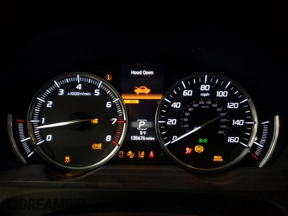 2018 Acura TLX w/Technology Pkg with VIN 19UUB2F52JA003652, listed as a Copart auction lot 45919365 with 135,676 mi miles and Salvage Title. Bid and sale history available at carsss.com. Image 9.