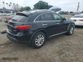2014 Infiniti QX70 with VIN JN8CS1MW0EM412578, listed as a Copart auction lot 49091955 with 157,580 mi miles and Salvage Title. Bid and sale history available at carsss.com. Image 3.