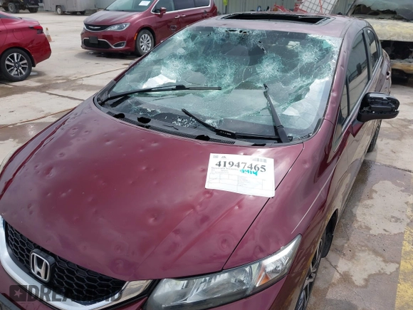 2015 Honda Civic EX with VIN 2HGFB2F8XFH562376, listed as a IAAI auction lot 41947465 with 73,040 mi miles and . Bid and sale history available at carsss.com. Image 6.